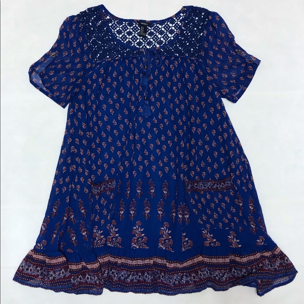 Forever 21 Dress M Boho Oversized Floral